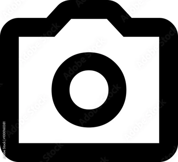 Fototapeta Vector black photo camera icon graphic design illustration, icon design, business icon