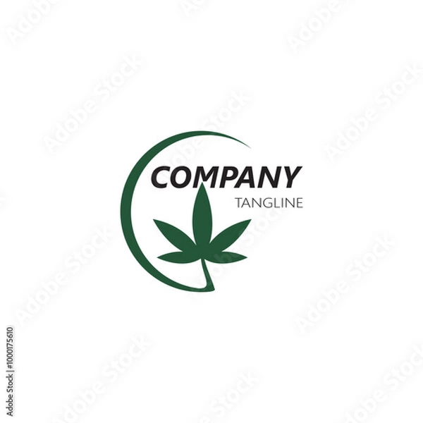 Fototapeta Canabis leaf template