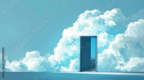 Fototapeta A guide to securing cloud environments, emphasizing best practices like multi-factor authentication and regular audits.