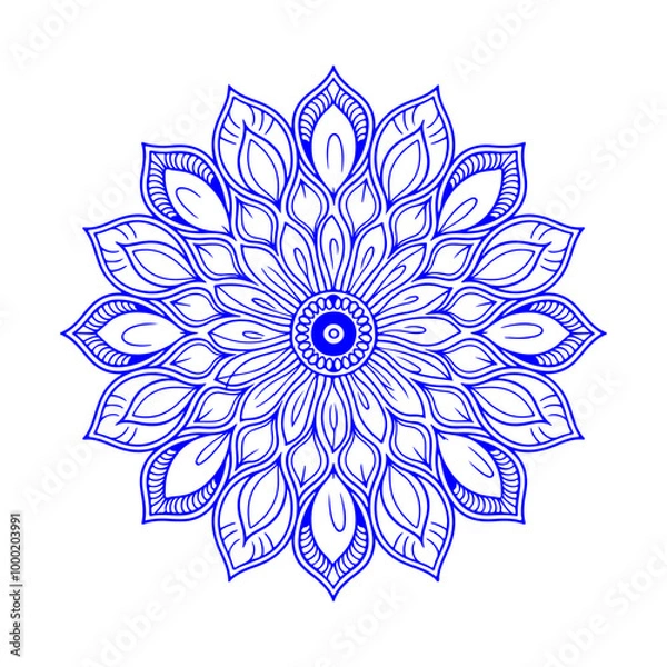 Obraz Blue Flower Mandala Design 