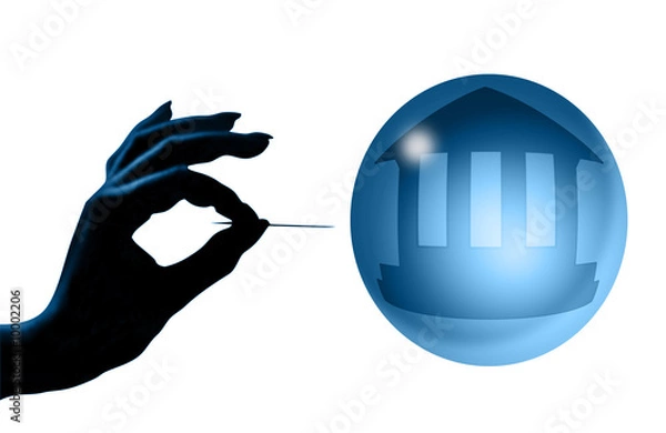 Obraz éclatement de la bulle finanicère