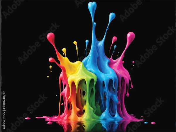Fototapeta This is a colorful paint splash.