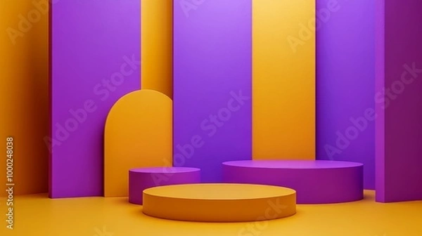 Fototapeta Abstract Colorful Geometric Shapes Background
