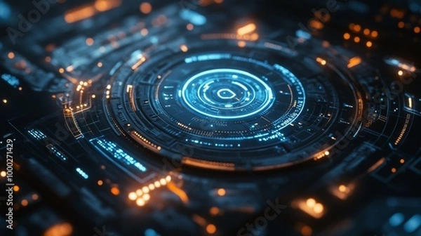 Obraz Futuristic Digital Interface