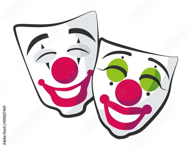 Obraz Clown Masken Vektor
