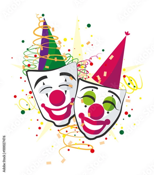 Obraz Masken Fasching Vektor