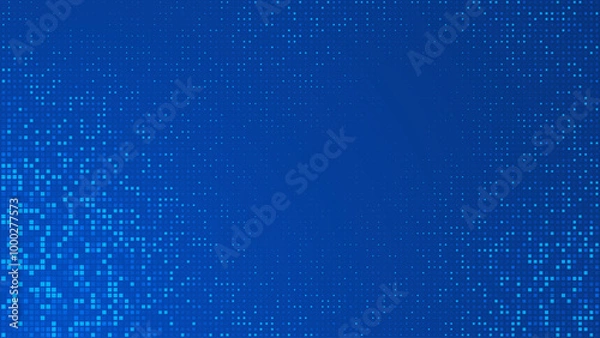 Fototapeta Blue Tech Finance Fintech Background Abstract Pixel Pattern. Abstract Business Tech Science Vector Backdrop.