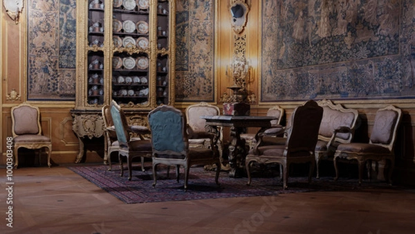 Obraz Interior of a drawing room in a manor