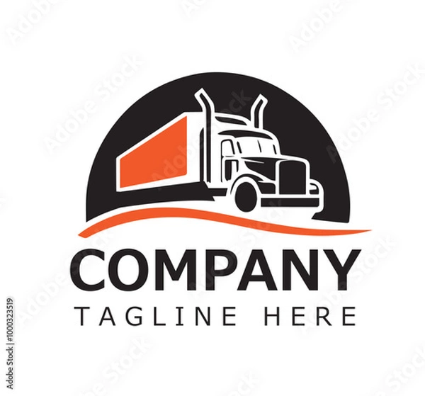 Fototapeta transportation truck logo
