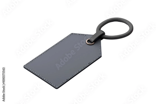 Fototapeta Blank gray label tag isolated on transparent background.