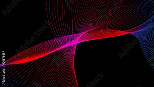 Obraz rainbow color abstract wave background template