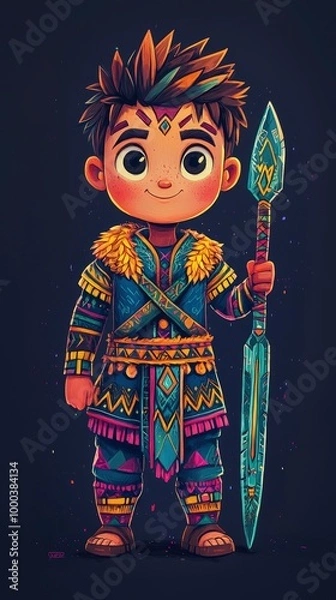 Obraz Chibi Iceman Character Illustration