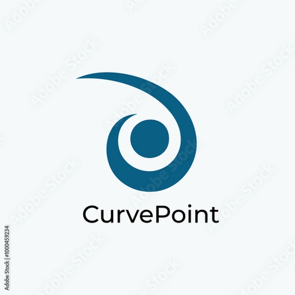 Fototapeta Curve point people logo design vector royalty free business brand image template download editable