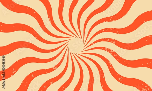 Obraz Classic vintage rays sunburst twisted retro background