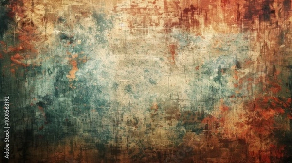 Fototapeta Aged Grunge Distressed Rustic Abstract Textured Wall Background