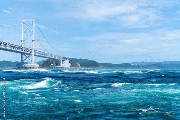 Obraz 鳴門海峡の渦潮。淡路島の観光イメージ。