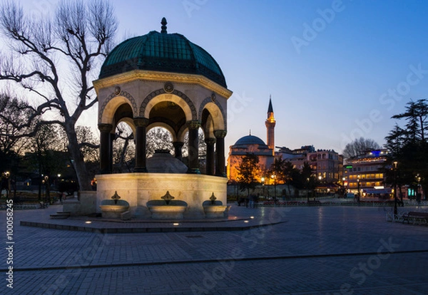 Fototapeta View of German Fountain of Istanbul