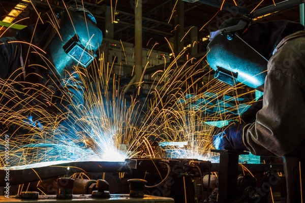 Obraz Welding with sparks