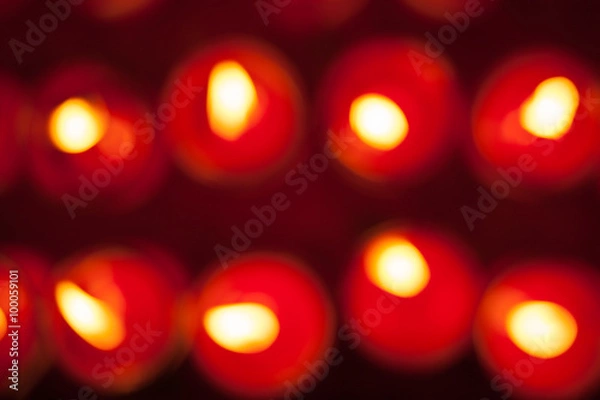 Obraz Candles light blurred background