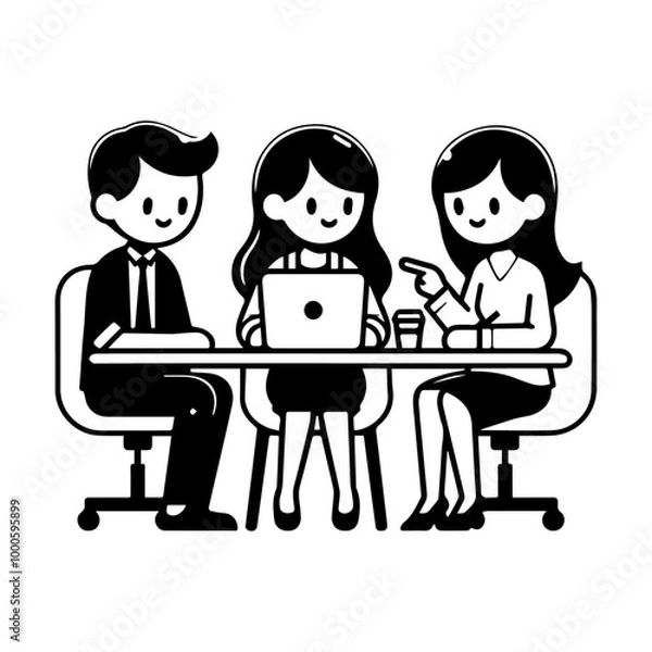 Obraz team work illustration