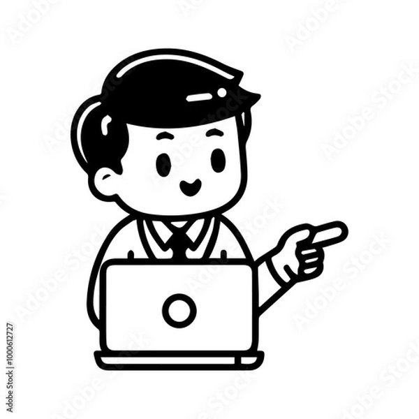 Obraz A cute worker illustration