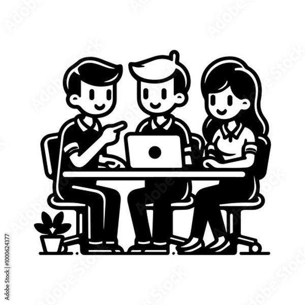 Obraz a working session or discussion