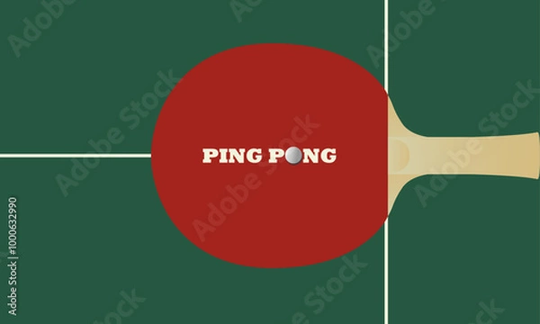 Obraz ping pong racket ball game tennis sport