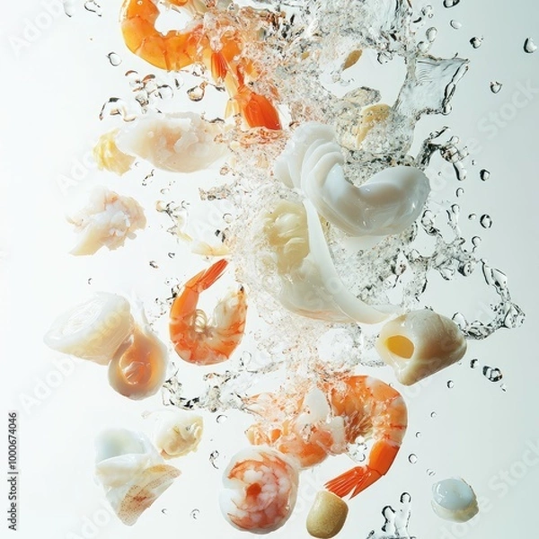 Obraz Chopped cooked shrimp