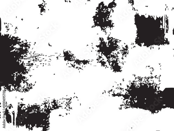 Fototapeta Rough black and white texture vector. Distressed overlay texture. Grunge background. Abstract textured effect. Vector Illustration. Black isolated