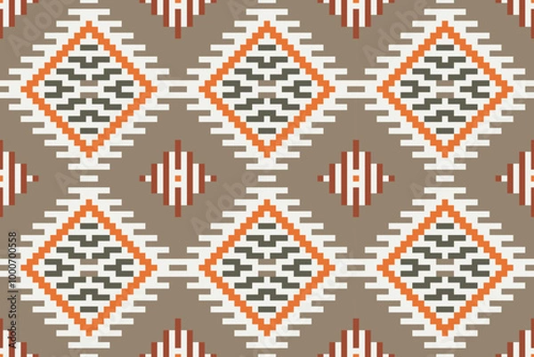 Fototapeta Sari Pattern Korean Traditional Patternfolk Embroidery, Aztec Geometric Ornament Print. Design for Carpet, Wallpaper, Clothing, Wrapping, Fabric