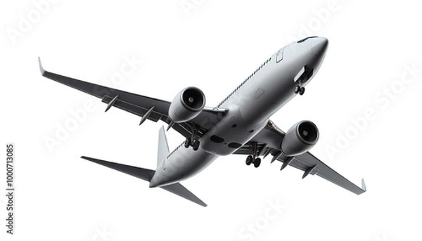Fototapeta Passenger plane on a transparent background