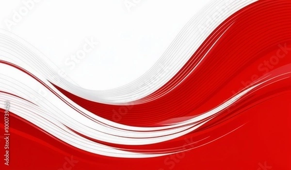 Obraz a red and white geometric shapes  abstrack background