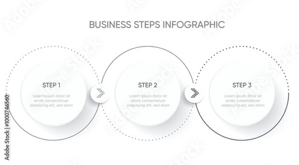 Obraz Steps in business infographic