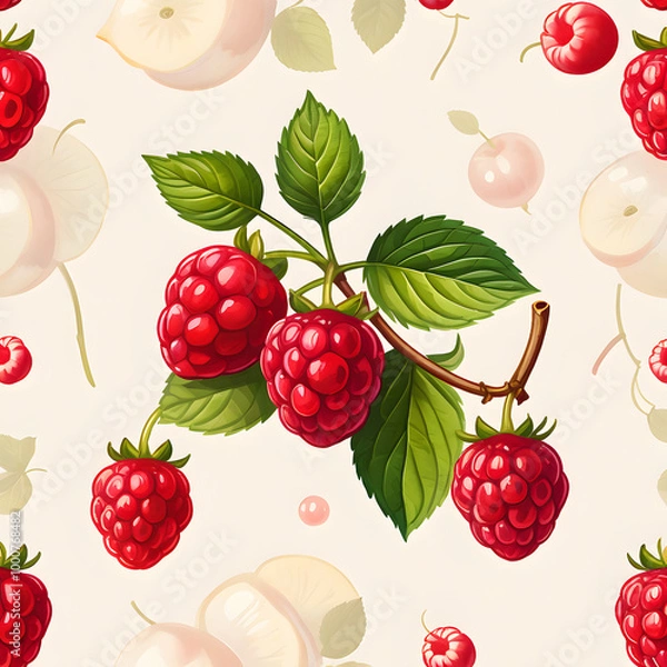 Obraz seamless background with berries