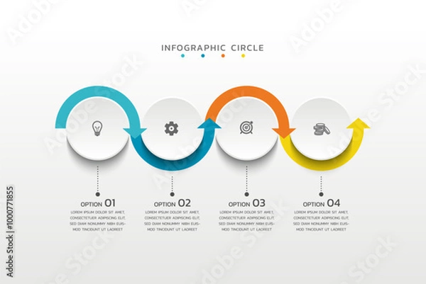 Fototapeta Presentation modern infographics business template design