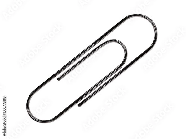 Fototapeta paper clip isolated png 3d high-resolution illustration Realistic
