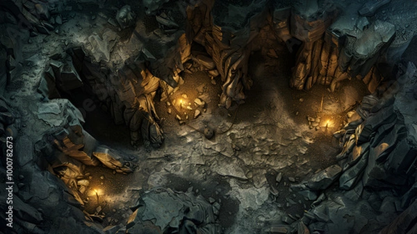 Obraz Cave DnD battle Maps for ttrpg