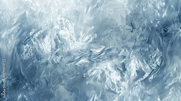 Fototapeta Swirling icy textures in light gray and blue blurred for a dreamy winter effect