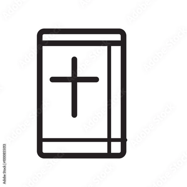 Obraz cross on a white background