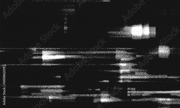Fototapeta Glitch background. VHS grunge texture. Retro video backdrop. Abstract pixel noise effect. Vector illustration.