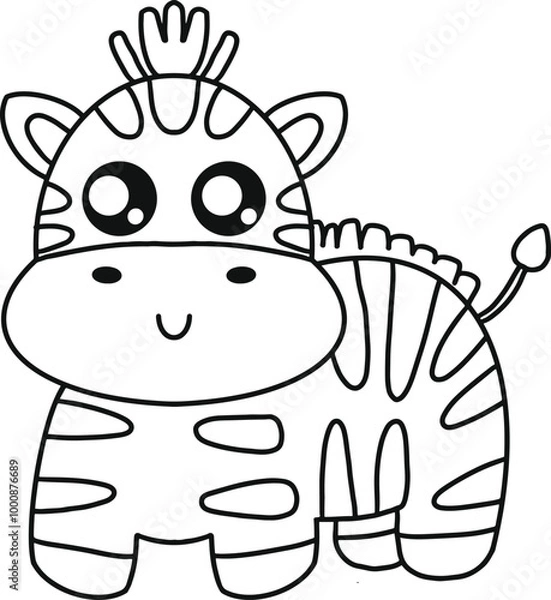 Obraz Cute Zebra Line Art