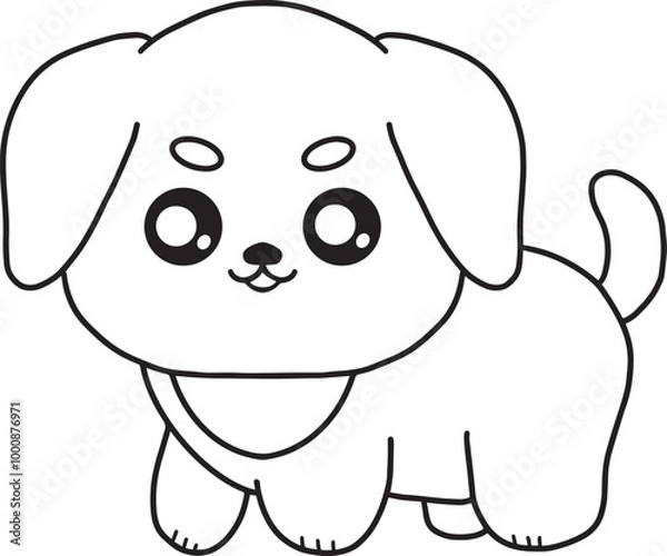 Obraz Cute Dog Line Art