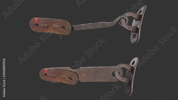 Fototapeta Door Hook and Latch