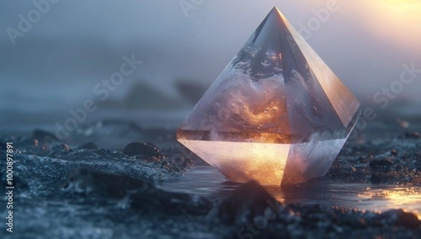 Fototapeta conceptual image symbolising the rise of blockchain currencies; Etherium. 