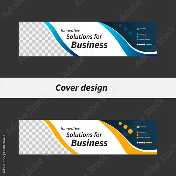 Obraz LinkedIn cover banner template vector, social media banner template, Digital marketing LinkedIn cover,,Abstract LinkedIn Header, modern LinkedIn Banner, Modern geometric LinkedIn cover photo.


