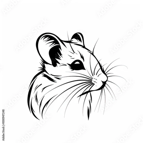 Fototapeta Beautiful Chinchilla Logo, Rodent Design for Your Corporate and Business Graphic Resource or Creative Project, Ai Generative