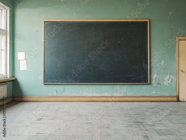 Obraz empty blackboard on a wall