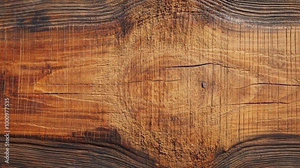 Fototapeta Close up texture of a rustic wooden board.