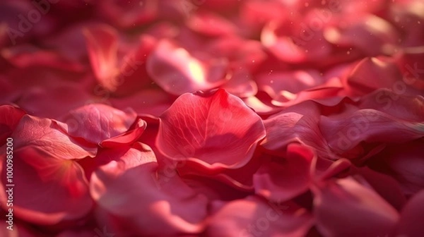 Obraz A close-up of a pink petal from a beautiful flower, romantic and natural beauty of a blooming rose, perfect for weddings, Valentine's Day, and spring botanic gardens