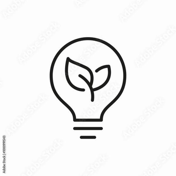 Obraz eco lighting energy icon sign vector